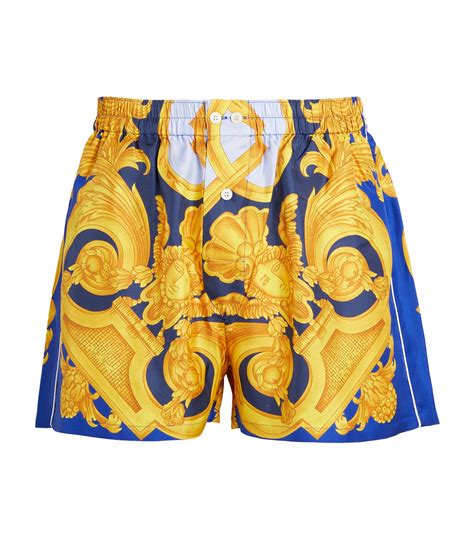 versace silk barocco shorts